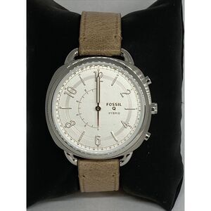 Fossil FTW1200 Women's Sand Leather Silver Analog Dial Hybrid Smartwatch XX704